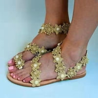 Sandale čipke Žene Djevojke Drže, bijele ravne sandale, Boho sandale, sandale za plažu, vanjski sandale