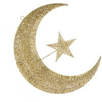 Božićni ukras Glitter Star Star Moon Oblik Viseći ukras za viseći dekor za domaću zabavu