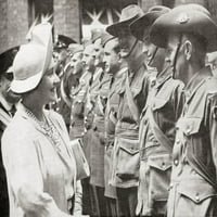Queen Elizabeth pozdravlja australijske trupe u Britaniji u za vrijeme svjetskog rata dvije kraljice