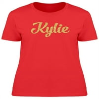 Kylie u zlatnoj sjajnoj majici žene -Image by shutterstock, ženska XX-velika