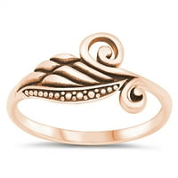 Svi na skladištu Rose Gold-Tone Sterling Silver Swirl Design Mountain prsten veličine 5