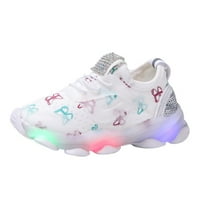 Anuirheih ChildE Kid Baby Girls Butterfly Crystal LED svjetlosni sport Pokrenite tenisice cipele ispod