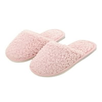 Unisex-Child Casual Topne cipele Lagane zatvorene prste Fuzzy papuče KUĆA ANTI-SLIP FLEECE FLUFFY KLOGS