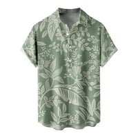 Muška modna bluza Najbolji tropski stil Print Hawaii Ljeto Okrenite košulju za ovratnike Muška modna