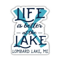 Lombard Lake Maine suvenir Vinil naljepnica naljepnica za naljepnice za veslo 4-pakovanje