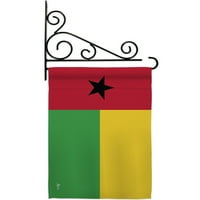 Nacionalnost Gvineja Bissau Garden Flag set regionalnog X18. Dvostrane ukrasne vertikalne zastave Dekoracija