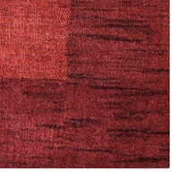Rugsotički tepisi Ručni loom, prostirka savremene vune, crvena, 8'x11 '