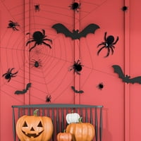 Dengjunhu Halloween Početna zidna šišmiši pauci za pauke za halloween Početna Dekor Izmjenjiva DIY Wall