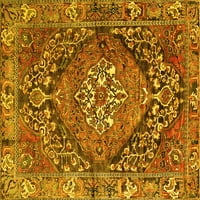 Ahgly Firma Machine Persible Centra Perzijski žuti Tradicionalni prostirke, 7 'Trg