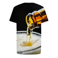 Beer Festival 3D grafički ispis bluza Ležerne prilike Slim Fit Tee Odeća Muške ljetne sportske košulje