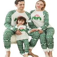 Avamo mammy tata dječje Xmas pjs dugih rukava noćna odjeća CREW izrez Loose PJ setovi ELK Print Holiday