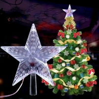 Novoway LED bojom Boja sa pet šiljastih zvijezda LED svjetlo Up Božićno stablo TOPPER STAR XMAS stablo