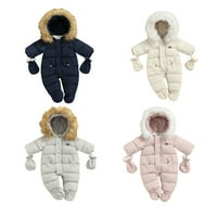Zimska nošenje za djecu snijeg snijeg nošenje kaputa za rub s kapuljačom pušačka jakna za plišanu jaknu