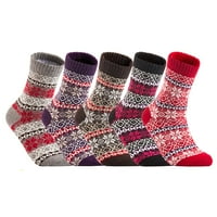 Aatmart Girl Parovi izvanredni kvalitetni plairani javorov vunene čarape od lagane čarape za posade