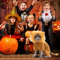 Gladni pas lav mane realističan smiješni lav mane za pseće kostime PET tople pidžame dodaci za Halloween