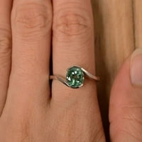 MOM poklon teal montana zeleni safir draguljski prsten sterling srebrni godišnjica Angažovanje valentinovih