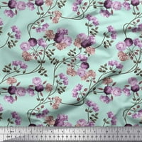 Soimoi Rayon tkanina od listi i peony cvjetni tkanini otisci dvorišta široko
