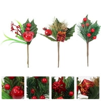 Božićni simulirani bobičastog lišća Ornament DIY Crveni bobica Bouquet Photo rekviziti