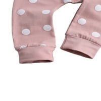 Lisenrain Newbornorođene bebe set dugih rukava dugim rukavima na vrhu ležerne hlače odijelo