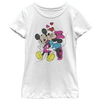 Djevojkov Mickey i prijatelji Valentinovo Minnie Miš Smooch Graphic Tee Bijela mala