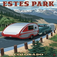 FL OZ Keramička krigla, Estes Park, Kolorado, Retro Camper, Perilica posuđa i mikrovalna pećnica