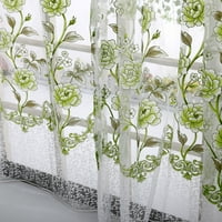 Eguiwyn zavjesa Peony Sheer Curkine Tulle Pročišćavanje prozora Voile Drape Valance Panel Curric