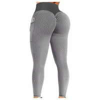 Bacco Yoga hlače gamaše ženske sportske fitness hlače yoga trčanje vježbanja hlače za žene sive