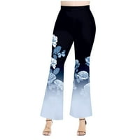 Umitay ženska modna labava ležerna tiskane elastične visoke struk pantalone