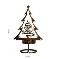 Zeceouar Božićni ukrasi unutarnji na otvorenom, Hristmas stablo Držači svijeća, metalni božićni držač