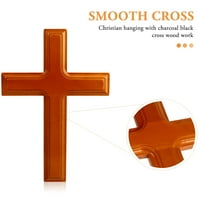 Drveni križni privjesak drveni rukotvorini Cross Christian Cross