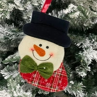 Božićne čarape Crveni božićni ukrasi plišaju 3D Santa Božićne čarape Božićni pokloni torbe Candy torbe