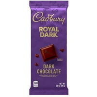 Cadbury Royal Dark Tulgent polu slatki tamni čokoladni bomboni, 3. oz bar
