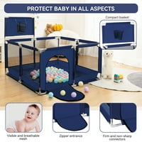 Baby Playpen, vanjsko igralište, prijenosno igralište dvorišta 4-panel-Bezbednost za bebe za dijete