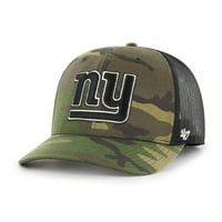 Muški 'Camo Black New York Giants Trucker Podesivi šešir - OSFA