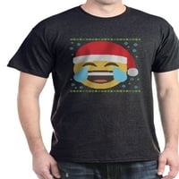 Cafepress - Emoji Santa lol tamna majica - pamučna majica