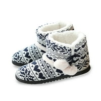 Lacyhop Womens House cipele cipele papuče zimske tople čizme cvjetno tiskano