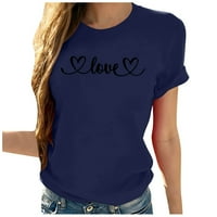 Smihono Save Big Tunic T majice za žene Djevojke Love Fashion Dame bluza kratki rukav Sim Fit Ležeran
