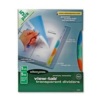 Wilson Jones View-Tab Prozirni set razdjelnika - Divider - Tab [s] set - 8,50 11 - BO - asortirana kartica