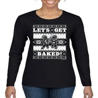Hajde da se pečene odlični đumbir dizajn ružnog božićnog džemper ženske grafičke majice dugih rukava,
