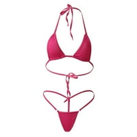 Putformetse Lady Sexy Solid Colle Halter Mini Bra G-string bikini set kupaći kostim kupaći kostim