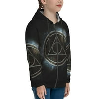 Harry Potter Smrtly Hallows Tinejdžer Duksevi majica Zipper Duks s kapuljačom kapuljačom kapuljača za
