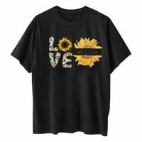 Mama košulja za žene ljetne prevelike majice Vintage kratki rukav Tees Loot Fit Top casual crewneck