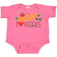 Inktastic I Love Heart Veggies Povrće Zdrava hrana Poklon Baby Boy ili Baby Girl Bodysuit