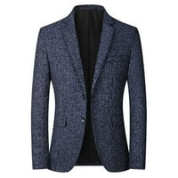 Ketyyh-Chn Men Blazer Blazer jakne Otvoreni prednji kardigan 4xl, mornarica