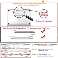 Kaishek Hard Case kompatibilan najnoviji MacBook PRO S sa dodirnom trakom + crni poklopac tastature: