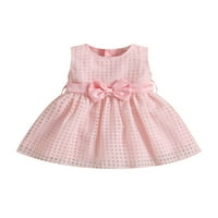Jaweiwi Toddler Kids Girls Ljetne casual plairane haljine 2T 3T bez rukava Crewneck A-line haljina s