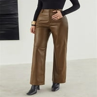 Bigersell Women za oblikovanje bootcut hlače pune dužine Ženski modni jeseni zimski struk čvrste čvrste