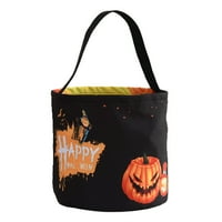 Happy Datum Prijenosni Halloween Halloween trik ili tretiranje, tkanine Candy Tote kašika Višenamjenska