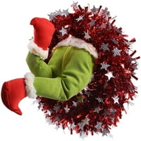 Božićni lopov ukrao božićne pozirati u obliku plišanih ukrasa za ukrašavanje igračke za božićno drvce