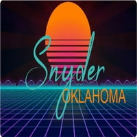 Snyder Oklahoma Vinil Decal Stiker Retro Neon Dizajn